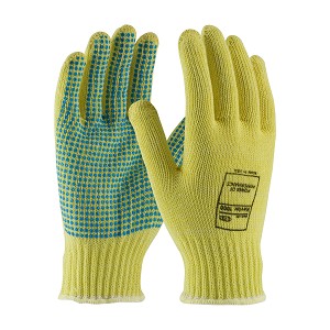 PIP 08-K300PD Kut Gard Seamless Knit Kevlar Glove with PVC Dot Grip - Medium Weight 