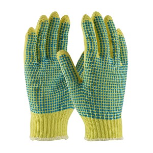 PIP 08-K312 Kut Gard Seamless Knit Kevlar Glove with Double-Sided PVC Dot Grip - Medium Weight 