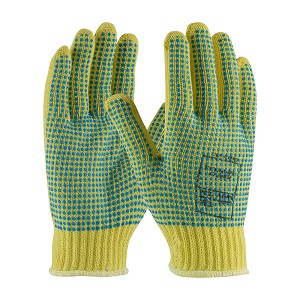 PIP 08-K350PDD Kut Gard Seamless Knit Kevlar Glove with Double-Sided PVC Dot Grip - Heavy Weight 