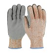PIP 09-H550SLPV Scrap King Seamless Knit PolyKor Blended Glove with Split Cowhide Leather Palm and Aramid Stitching - Vend-Ready 