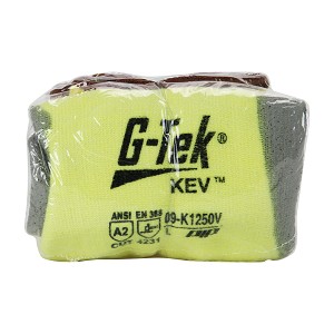 PIP 09-K1250V G-Tek KEV Seamless Knit Kevlar / Elastane Glove with Polyurethane Coated Flat Grip on Palm & Fingers - Vend-Ready 