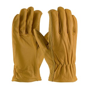 PIP 09-K3700 Kut Gard Top Grain Goatskin Leather Drivers Glove with Kevlar Liner - Straight Thumb 