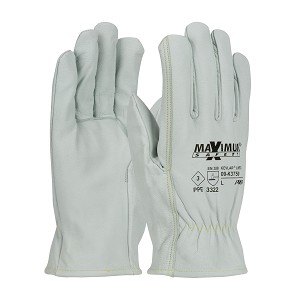 PIP 09-K3750 Boss Xtreme AR/FR Top Grain Goatskin Leather Drivers Glove with Kevlar Lining - Straight Thumb 