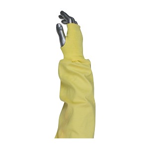 PIP 10-K4726 Kut Gard Single-Ply Kevlar / Cotton Blended Sleeve with Blue/Gold Elastic End and Thumb Hole 