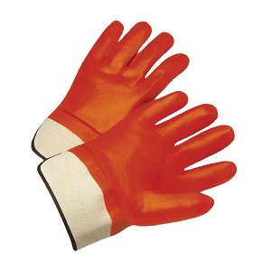 PIP 1017OR Insulated PVC Dipped Glove with Jersey Liner and Smooth Finish - Rubberized Safety Cuff 