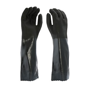 PIP 1087RF West Chester PVC Dipped Glove with Interlock Liner and Rough Finish - 18" 