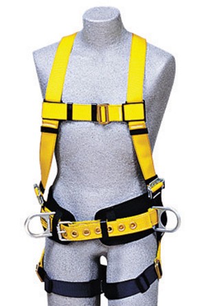 DBI/SALA 2X Delta Construction/Full Body/Vest Style Harness With Back And Side D-Rings, Non-Slip Chest Strap, Parachute Buckles On Lower Shoulder Strap, Pass-Through Buckle Leg Strap And Tongue Buckle Body Belt With Foam Back Pad 