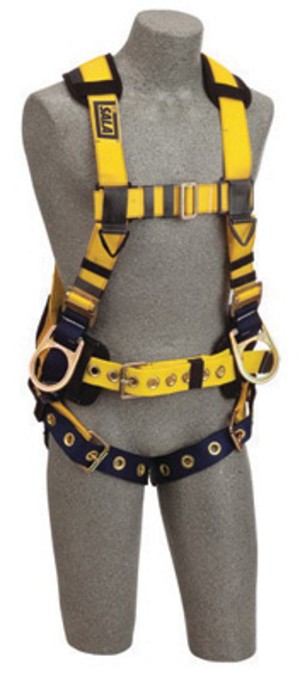 DBI/SALA X-Large ExoFit No-Tangle Full Body/Vest/Iron Worker Style Harness With Back And Side D-Ring, Tongue Leg Strap Buckle, Belt With Adjustable Support Strap And Pad, Shoulder Pad And Reinforced Seat Strap 