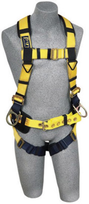 DBI/SALA X-Large ExoFit No-Tangle Full Body/Vest/Iron Worker Style Harness With Back And Side D-Ring, Pass-Thru Leg Strap Buckle, Belt With Adjustable Support Strap And Pad, Shoulder Pad And Reinforced Seat Strap 