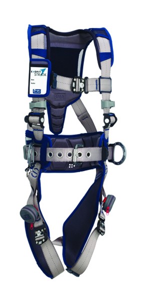 DBI-SALA Large ExoFit STRATA Construction Style Harness With Aluminum Back And Side D-rings, Duo-Lok Quik Connect Buckles, Waist Pad And Belt 