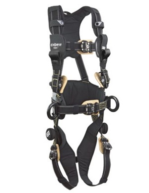 DBI/SALA Medium ExoFit NEX Arc Flash Full Body/Vest Style Harness With Front, Back And Side D-Ring, Locking Quick Connect Chest And Leg Strap Buckle, Comfort Padding, Belt Loops And Leather Insulators 
