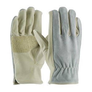 PIP 122-169  Maximum Safety Leather Drivers Style Glove with Anti-Vibration & Shock Absorbing Pad - Open Cuff 