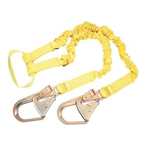 DBI/SALA 6' Shockwave2 Tubular Web Twin-Leg 100% Tie-Off Shock-Absorbing Lanyard With Web Loop At Center And 2 1/2 