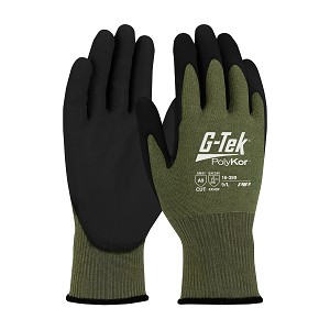 PIP 16-399 G-Tek PolyKor X7 Seamless Knit PolyKor X7 Blended Glove with NeoFoam Coated MicroSurface Grip on Palm & Fingers - Touchscreen Com 