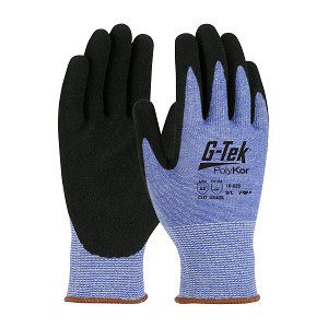 PIP 16-635 G-Tek PolyKor Seamless Knit PolyKor Blended Glove with Nitrile Coated MicroSurface Grip on Palm & Fingers 