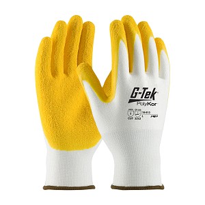 PIP 16-813 G-Tek PolyKor Seamless Knit PolyKor Blended Glove with Latex Coated Crinkle Grip on Palm & Fingers 
