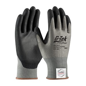 PIP 16-X540 G-Tek PolyKor Xrystal Seamless Knit PolyKor Xrystal Blended Glove with Polyurethane Coated Flat Grip on Palm & Fingers 