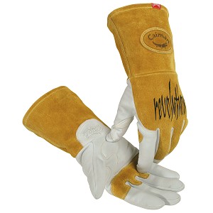 PIP 1868 Caiman Goat Grain FR Back Unlined Palm TIG/MIG Welding Gloves 