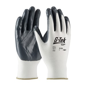 PIP 34-225 G-Tek GP Seamless Knit Nylon Glove with Nitrile Coated Smooth Grip on Palm & Fingers 