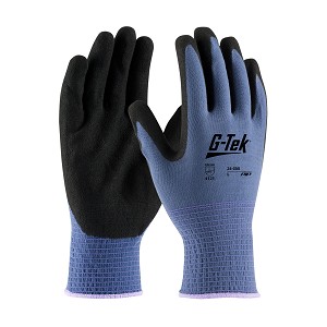 PIP 34-500 G-Tek GP Seamless Knit Nylon Glove with Nitrile Coated MicroSurface Grip on Palm & Fingers - 13 Gauge 