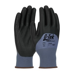 PIP 34-643 G-Tek NeoFoam Seamless Nylon Glove with NeoFoam Coated Palm, Fingers & Knuckles and Micro Dot Palm - Touchscreen Compatible 
