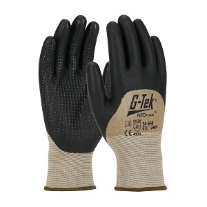 PIP 34-648 G-Tek NeoFoam Seamless Nylon Glove with NeoFoam Coated Palm, Fingers & Knuckles and Micro Dot Palm - Touchscreen Compatible 