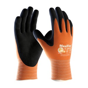 PIP 34-8014 MaxiFlex Ultimate Hi-Vis Seamless Knit Nylon Glove with Nitrile Coated MicroFoam Grip on Palm & Fingers 
