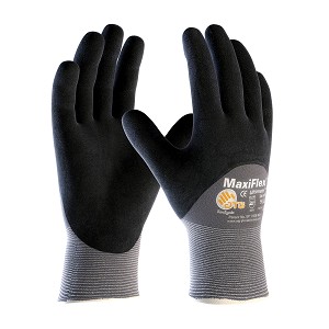 PIP 34-875 MaxiFlex Ultimate Seamless Knit Nylon / Elastane Glove with Nitrile Coated MicroFoam Grip on Palm, Fingers & Knuckles 