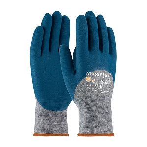 PIP 34-9025 MaxiFlex Comfort Seamless Knit Cotton / Nylon / Elastane Glove with Nitrile Coated MicroFoam Grip on Palm, Fingers & Knuckles 