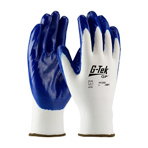 PIP 34-C229 G-Tek GP Seamless Knit Nylon Glove with Nitrile Coated Smooth Grip on Palm & Fingers 