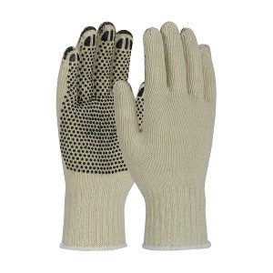 PIP 36-C330PD Heavy Weight Seamless Knit Cotton/Polyester Glove with PVC Dotted Grip - Coated Fingertips 