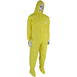 PIP 3679B PosiWear UB Plus Coverall with Elastic Wrist & Ankle, Attached Hood & Boot 