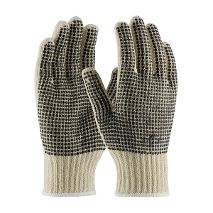 PIP 37-C110PDD Seamless Knit Cotton / Polyester Glove with Double-Sided PVC Dot Grip - 7 Gauge 
