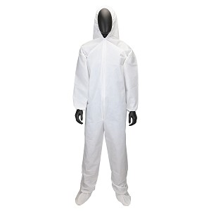 PIP 3709 PosiWear UB Coverall with Elastic Wrist & Ankle, Attached Hood & Boot 