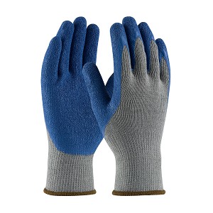 PIP 39-C1305 G-Tek GP Seamless Knit Cotton / Polyester Glove with Latex Coated Crinkle Grip on Palm & Fingers - Regular Grade 
