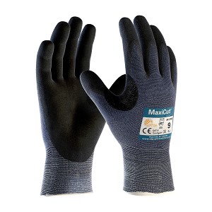 PIP 44-3745 MaxiCut Ultra Seamless Knit Engineered Yarn Glove with Premium Nitrile Coated MicroFoam Grip on Palm & Fingers 