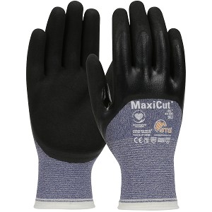 PIP 44-505 MaxiCut Oil Seamless Knit Engineered Yarn Glove with Nitrile Coated MicroFoam Grip on Palm, Fingers & Knuckles 