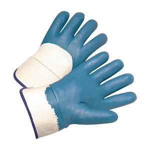 PIP 4550 Nitrile Dipped Glove with Jersey Liner & Heavyweight Smooth Grip on Palm Fingers & Knuckles - Safety Cuff 