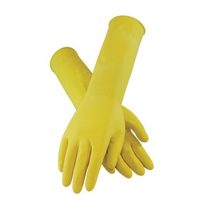 PIP 48-L2125Y Assurance Unsupported Latex, Industrial Flock Lined with Super Diamond Grip - 20 Mil 