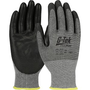 PIP 556 G-Tek PolyKor Seamless Knit PolyKor Blended Glove with Polyurethane Coated Smooth Grip on Palm & Fingers - Touchscreen Compatible 