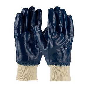 PIP 56-3152 ArmorTuff Nitrile Dipped Glove with Jersey Liner and Smooth Finish on Full Hand - Knit Wrist 