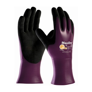 PIP 56-425 MaxiDry Ultra Lightweight Nitrile Glove, 3/4 Dipped with Seamless Knit Nylon / Elastane Liner and Non-Slip Grip on Palm & Fingers 