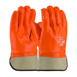 PIP 58-7305 ProCoat Hi-Vis Insulated PVC Dipped Glove with Smooth Finish - Safety Cuff 