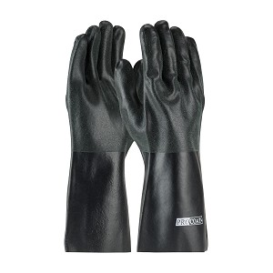 PIP 58-8140DD ProCoat PVC Dipped Glove with Interlock Liner and Sandy Finish - 14" 