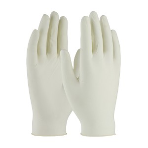 PIP 609BYF QRP Qualatex Disposable Latex Glove, Powder Free with Textured Grip - 4 mil 