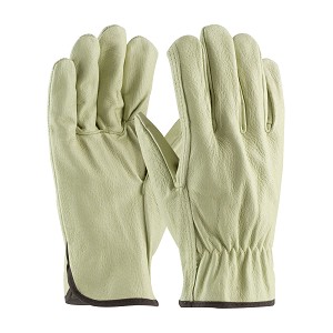 PIP 70-301 Economy Grade Top Grain Pigskin Leather Drivers Glove - Straight Thumb 