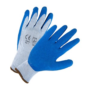 PIP 700SLC Seamless Knit Polyester Glove with Latex Coated Crinkle Grip on Palm & Fingers - Regular Grade 