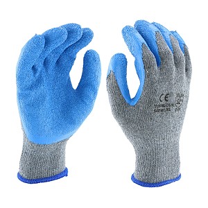 PIP 700SLCE Seamless Knit Polyester Glove with Latex Coated Crinkle Grip on Palm & Fingers - Regular Grade 