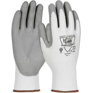PIP 713CFHGWU Barracuda Seamless Knit HPPE Blended Glove with Polyurethane Coated Flat Grip on Palm & Fingers 