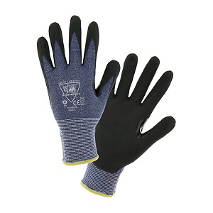PIP 715HNFR Barracuda Seamless Knit HPPE Blended Glove with Nitrile Coated Foam Grip on Palm & Fingers 